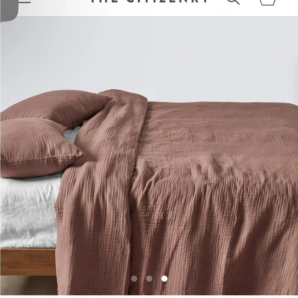 The Citizenry Organic Cotton Gauze Duvet Set Woven in Turkey